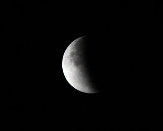 Partial Lunar Eclipse, as seen in the skies of Indore in the wee hours of Wednesday