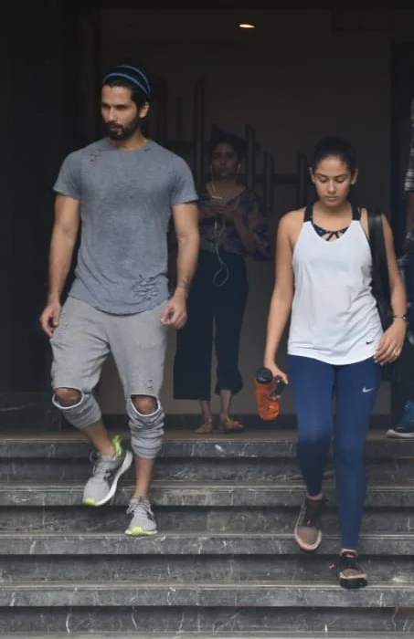Shahid Kapoor and Mira Kapoor snapped at gym Juhu