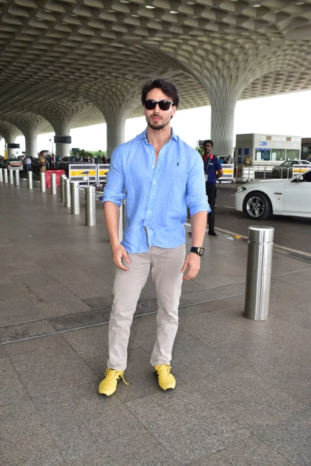 Tiger Shroff snapped at Mumbai airport today.