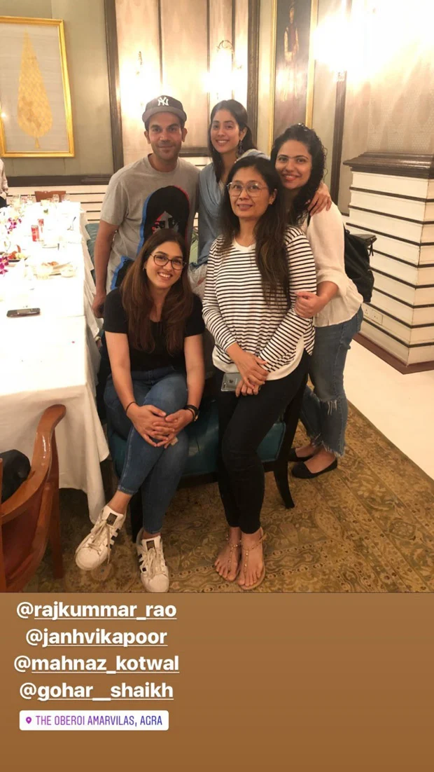 Janhvi Kapoor and Rajkummar Rao are happy souls post the Agra schedule wrap up of RoohiAfza