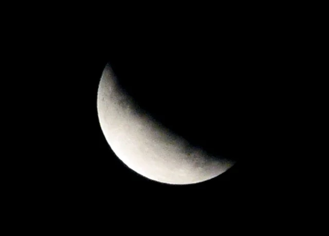 Partial Lunar Eclipse, as seen in the skies of Surat in the wee hours of Wednesday