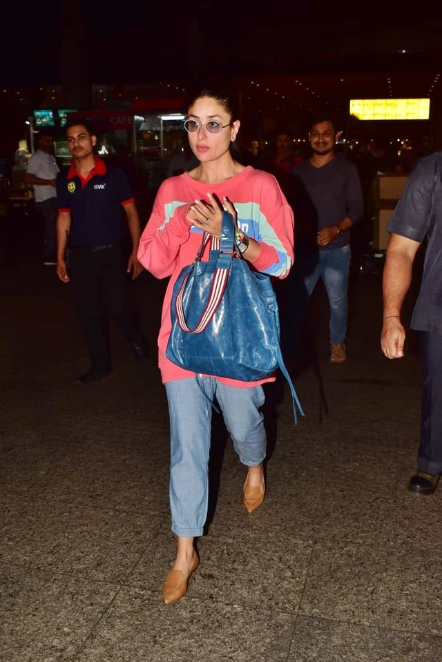 Kareena Kapoor who quite often snapped by paparazzi at the International airport was again seen while she was returning Mumbai from London for her shoot on the sets of Dance India Dance.