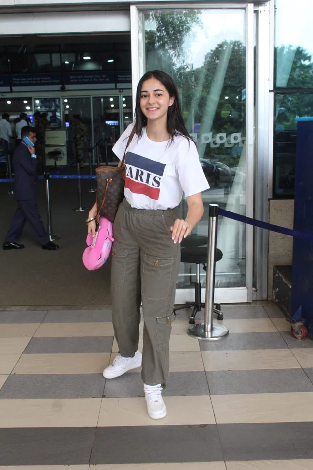 Ananya Pandey was off to Lucknow she snapped at the airport.