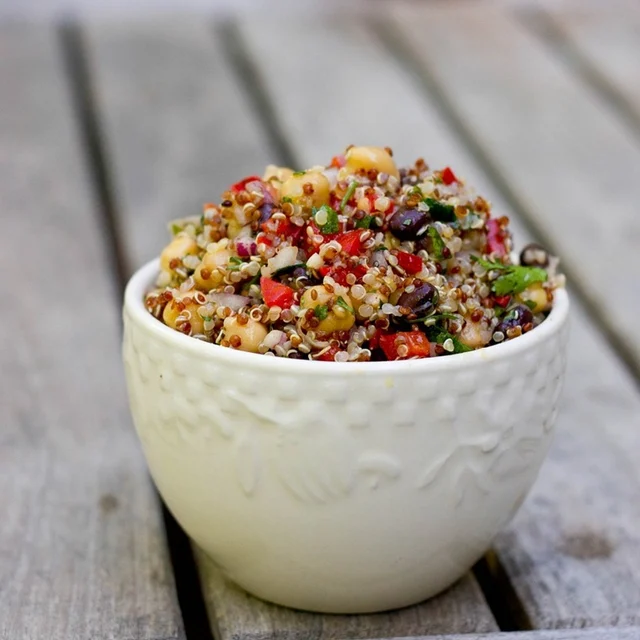 Black Quinoa Chickpea Salad