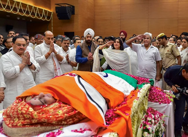 Tearful farewell with a salute