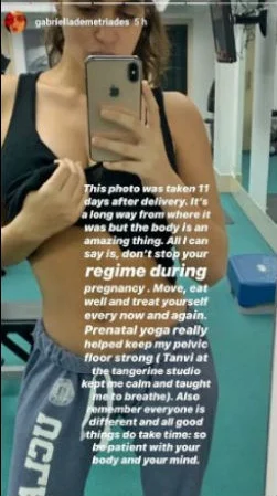 Gabriella Demetriades loses post-partum weight in just 11 days! Check out her body transformation