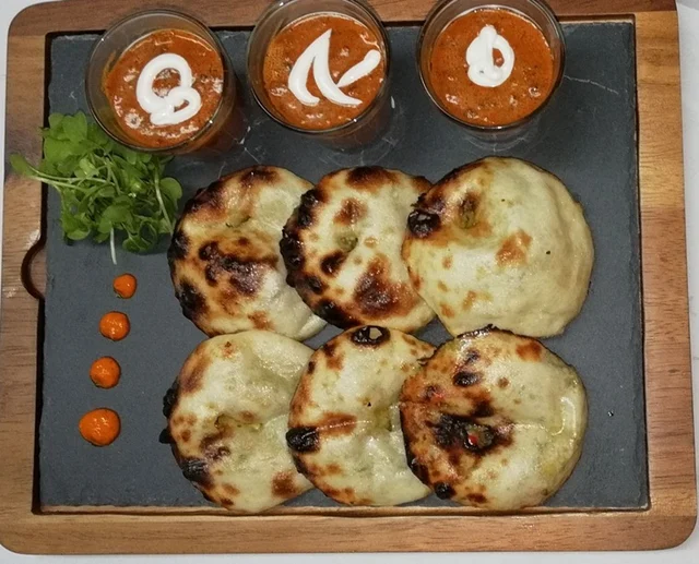 Baby Blue Cheese Nan with Dal Bukhara