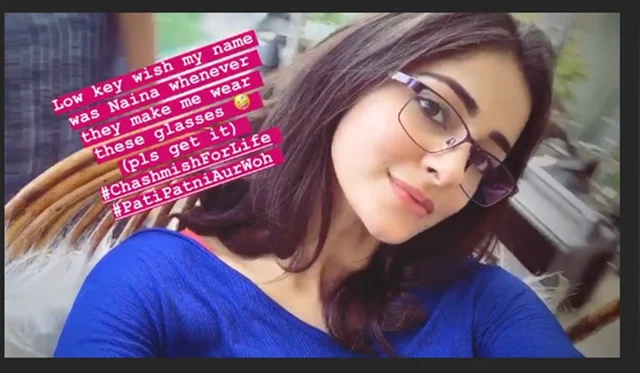 Ananya Panday calls herself 'Naina' in this new look from sets of 'Pati Patni Aur Woh'