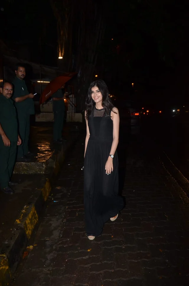 Actress Sanjana Sanghi who made it to silver screen from movies like Rockstar, Hindi Medium was spotted at the Olive Bar and Kitchen in Bandra.