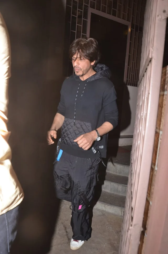 Shah Rukh Khan was snapped at dubbing studio in Bandra.