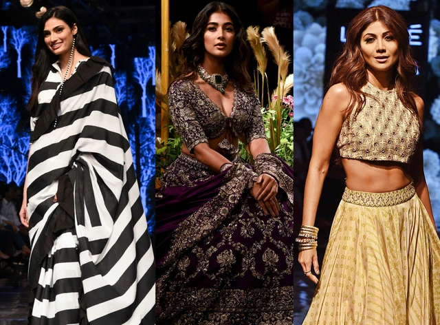 Bollywood actress Pooja Hedge turned showstopper for Designer Jayanti Reddy.
