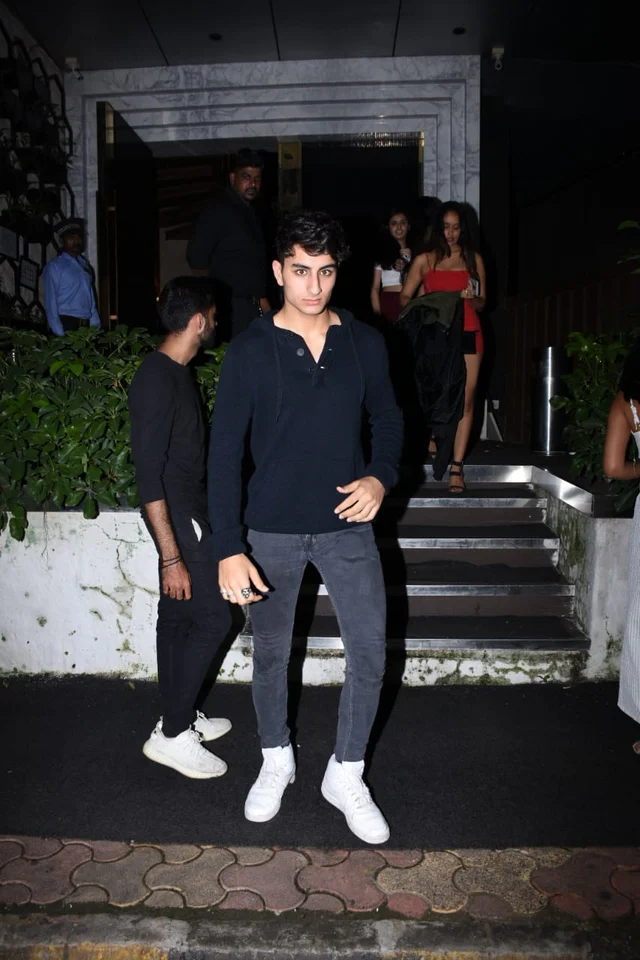 Saif Ali Khan’s son Ibrahim Ali Khan and Sohail Khan’s son Nirvan Khan clicked by paps at Arth in Khar.