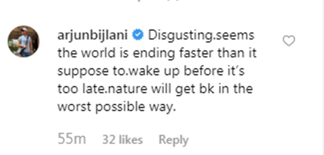 Arjun Bijlani comment on the images