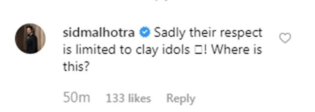 Sidharth Malhotra comment on the image