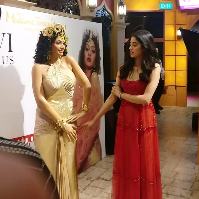 In Pics: Boney, Janhvi, Khushi Kapoor at the unveiling ceremony of Sridevi’s wax statue