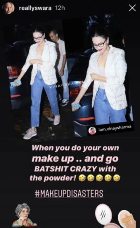 Here’s how Swara Bhasker trolled herself for 'doing her own makeup'