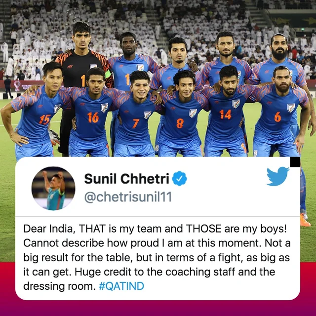 Dear India, that's my team & those are my boys: Sunil Chhetri after team's loss to Qatar