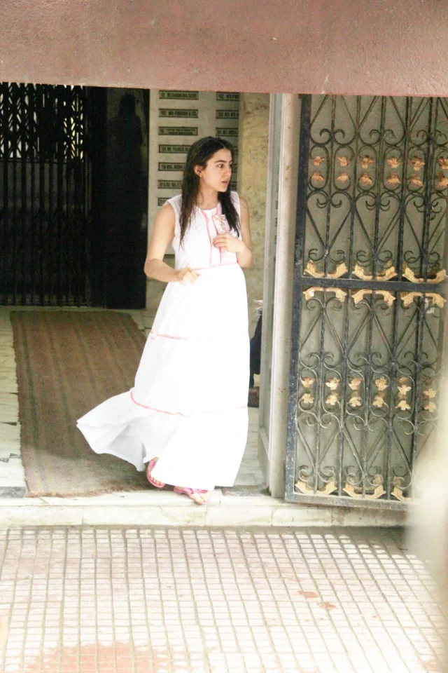 Sara Ali Khan clicked by paps after gym visit