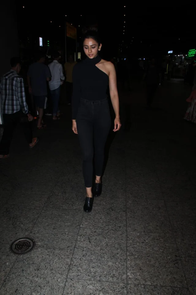 Rakul Preet Singh at airport.