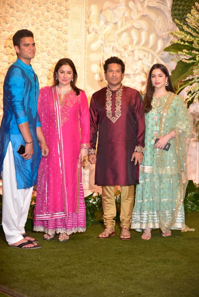 Tendulkar family at Antilia Ganpati celebrations in Mumbai