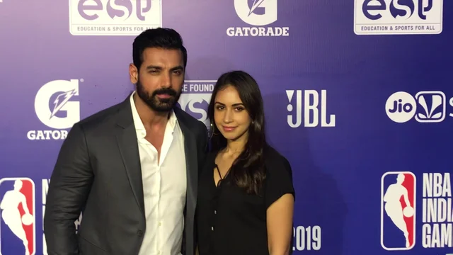 John Abraham with wife Priya Runchal