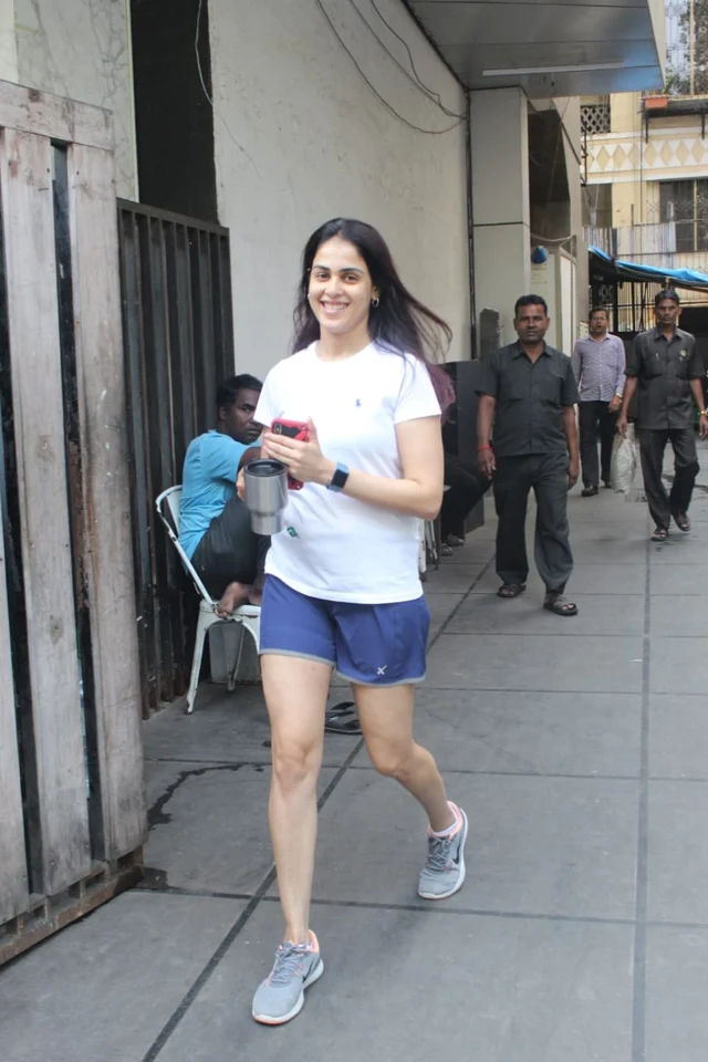 Genelia Dsouza after her gym routine