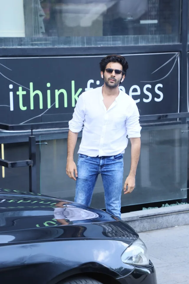 Kartik Aaryan at gym