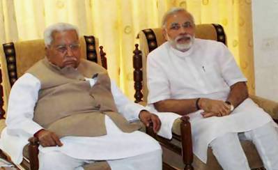 Modi seeks Keshubhai Patel’s blessings after poll win