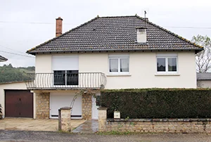 The house of a couple where the newborn child was locked in the trunk of a car for presumably over a year.
