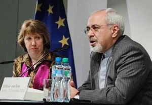 Catherine Ashton and Mohammad Javad Zarif