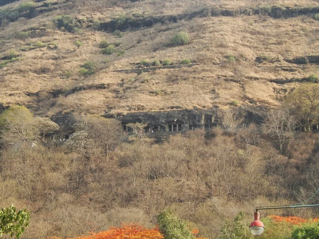 A view of the caves situated on mountain top