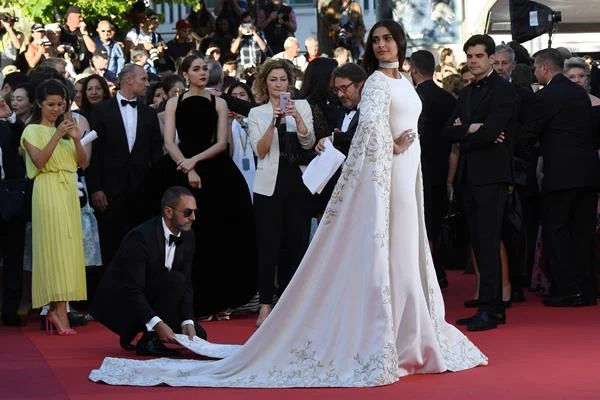 Sonam Kapoor poses for the screening of the film “Mal de Pierres (From the Land of the Moon)” at the 69th Cannes Film Festival in Cannes, southern France.