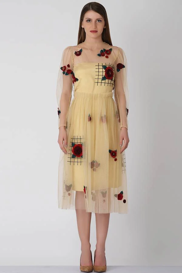 Go bold with a golden yellow frock