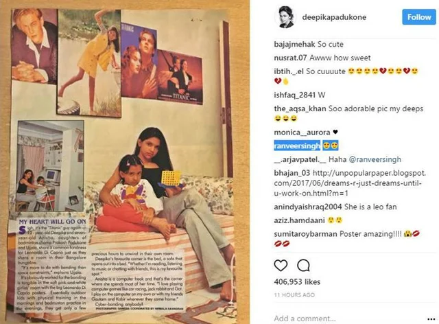 Deepika Padukone posts flashback pic with sister, with Leonardo DiCaprio in her room