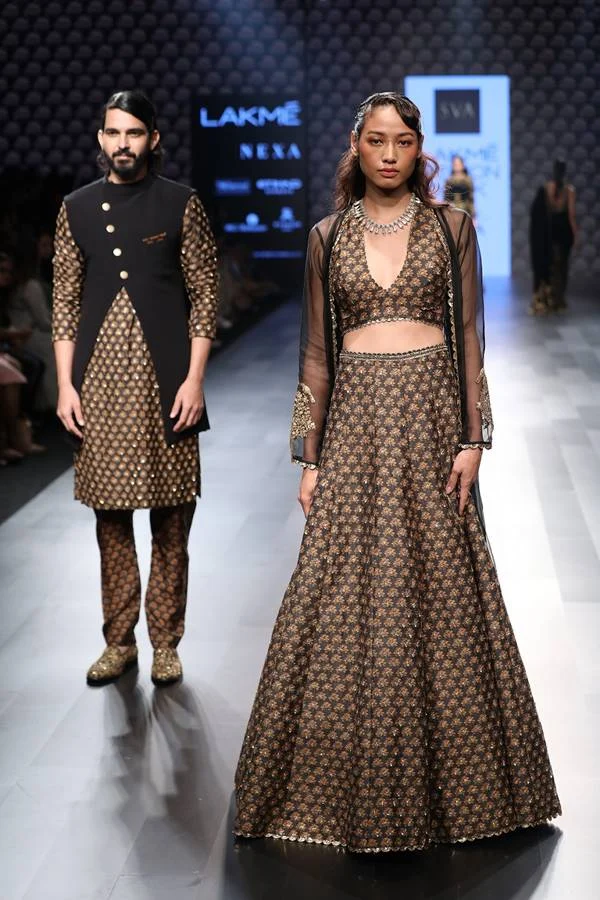 Models walk for SVA by Sonam and Paras Modi at Lakme Fashion Week WF 17