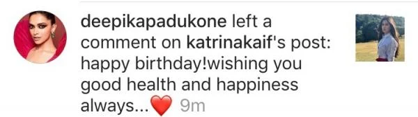 From one Ranbir Kapoor ex to another! Deepika Padukone wishes Katrina Kaif on her 35th birthday