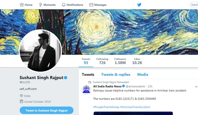 Sushant Singh Rajput gets his ‘Blue Tick’ back on Twitter!