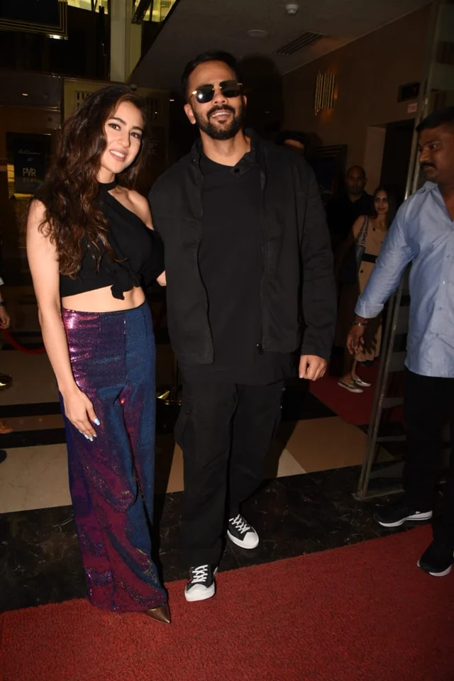 Sara Ali Khan and Rohit Shetty at Simmba trailer launch/ Photo By Viral Bhayani