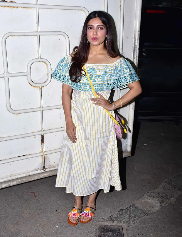 Bhumi Pednekar’s Rs 1750 off-shoulder dress is both perfect and thrifty for a date night out