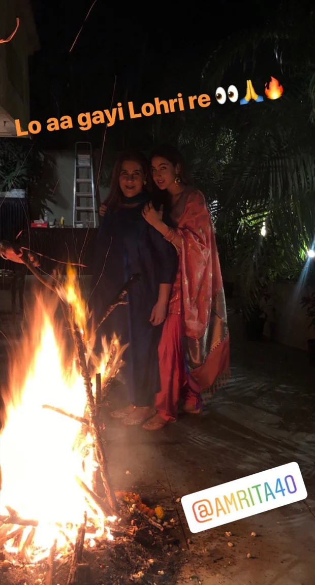In Pics: Sara Ali Khan is the perfect ‘Desi Girl’ at Lohri celebration with mom Amrita Singh