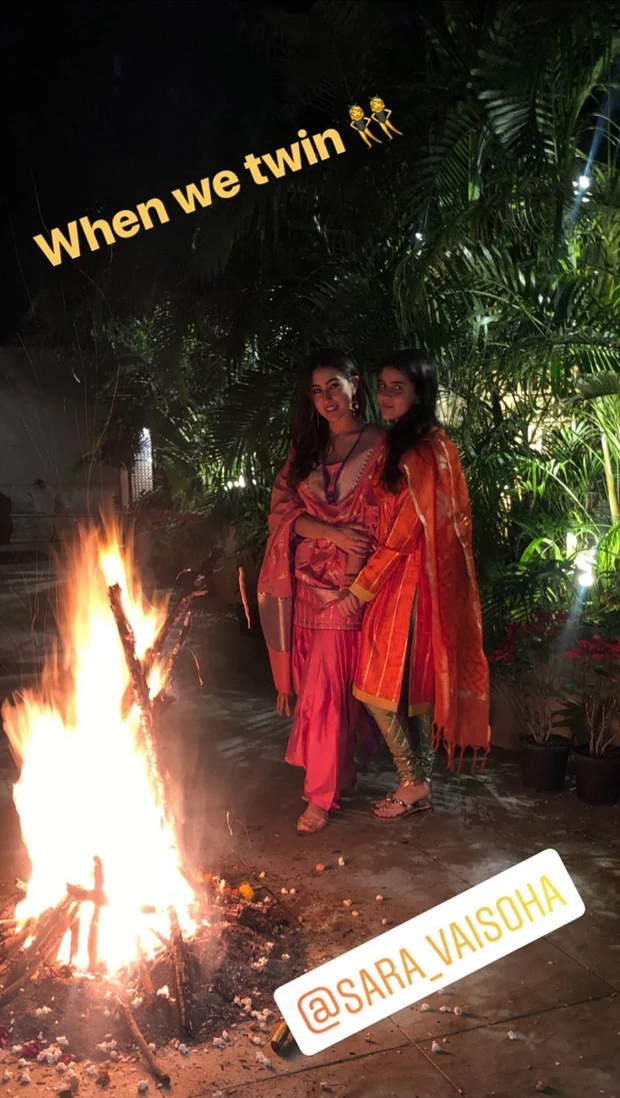 In Pics: Sara Ali Khan is the perfect ‘Desi Girl’ at Lohri celebration with mom Amrita Singh