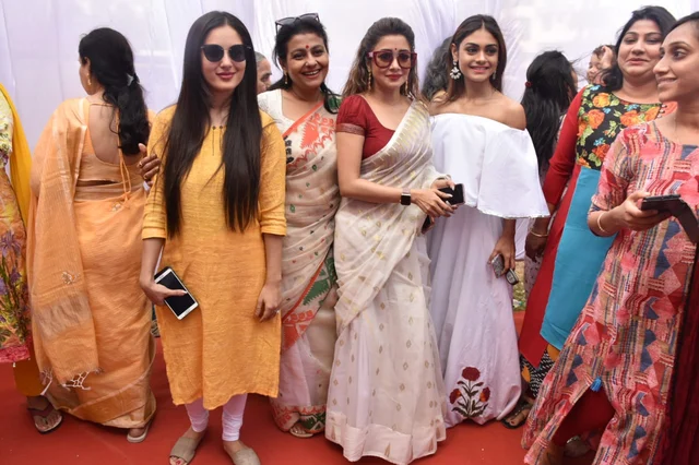 From L-R: Pooja Banerjee, Jaya Bhattacharya, Tina Dutta and Sreejita De, Pic courtesy: Viral Bhayani