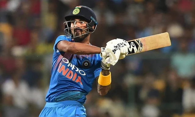 Bengaluru: India’s K L Rahul plays a shot against Australia during the 2nd T20 cricket match at Chinnaswamy Stadium, in Bengaluru, Wednesday, Feb. 27, 2019. (PTI Photo/Shailendra Bhojak)