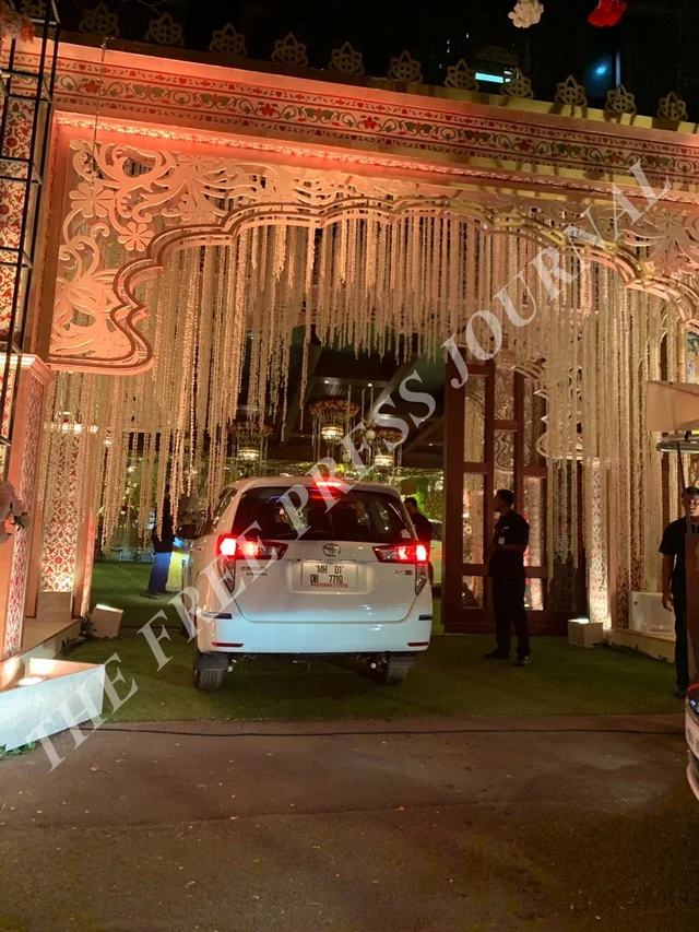 Mukesh Ambani’s Mumbai residence Antilia lit ahead of Akash and Shloka’s wedding