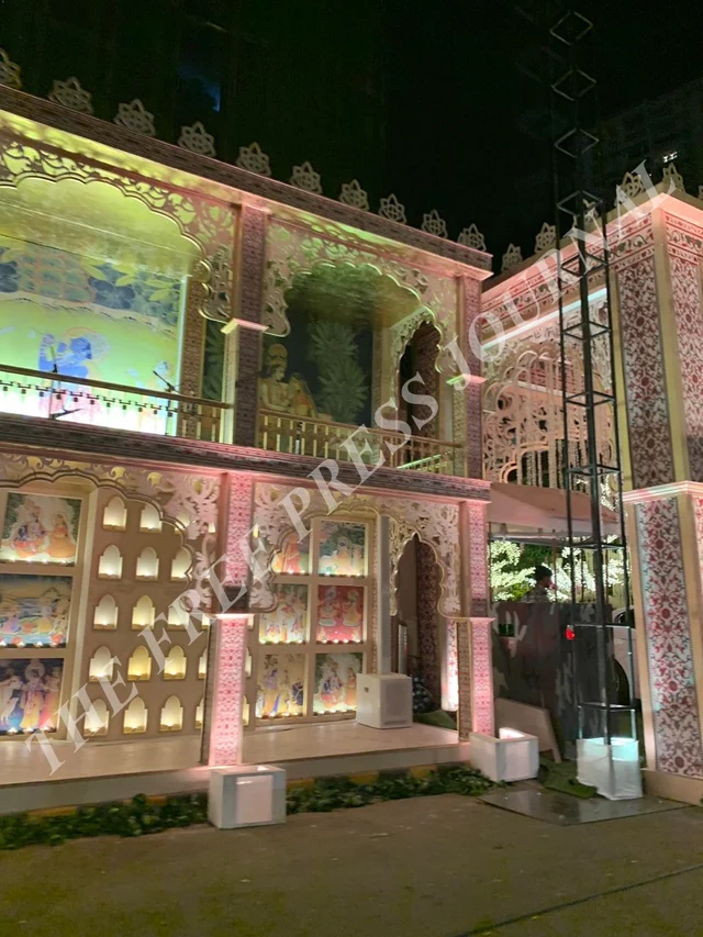 Mukesh Ambani’s Mumbai residence Antilia lit ahead of Akash and Shloka’s wedding