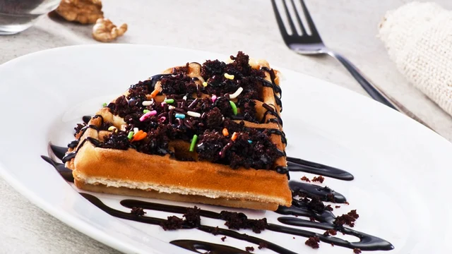 Brownie Express Waffle at World of Waffles