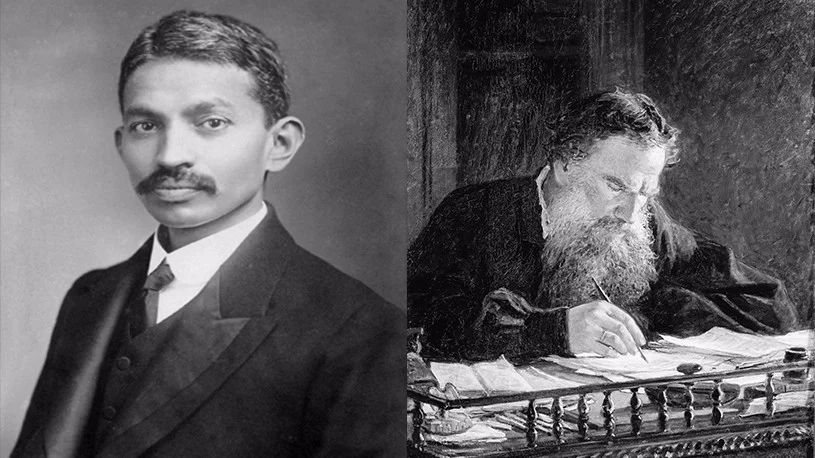 Tolstoy was inspired by Thiruvalluvar’s philosophy of non-violence and passed it on to Mahatma Gandhi (Left: MK Gandhi; Right: Leo Tolstoy)