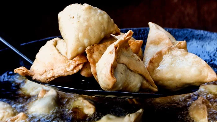 The common potato filled Samosa, an Indian innovation! 