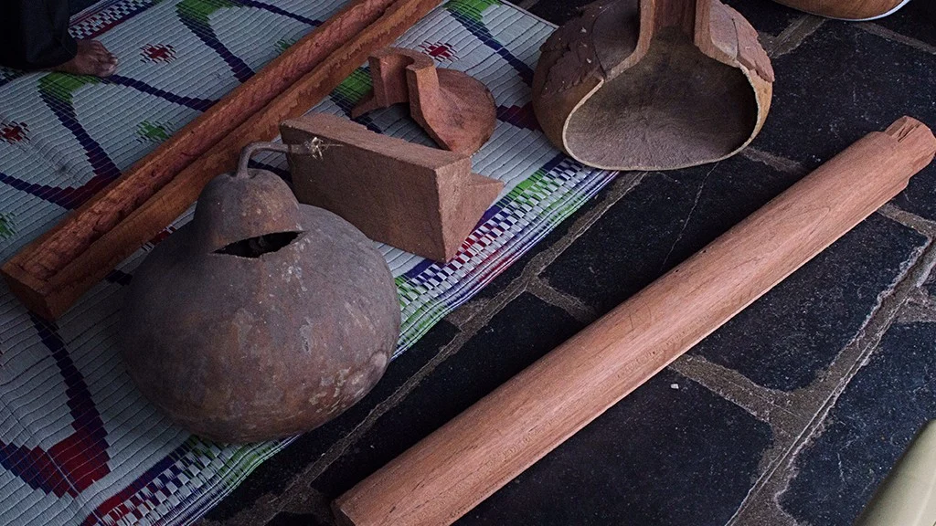 The parts of a <i>tanpura</i>