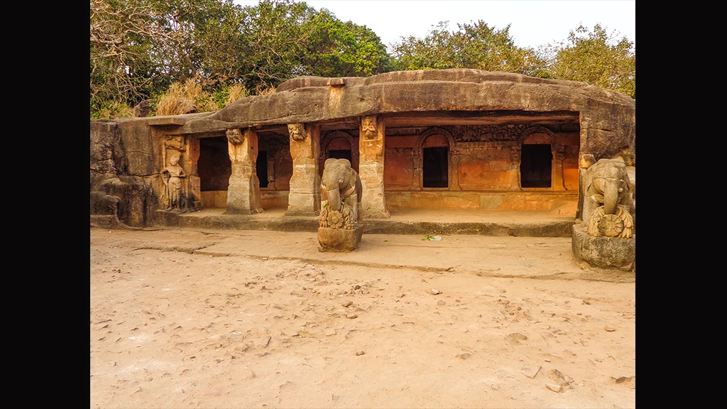 The veranda of Ganesh Gumpha